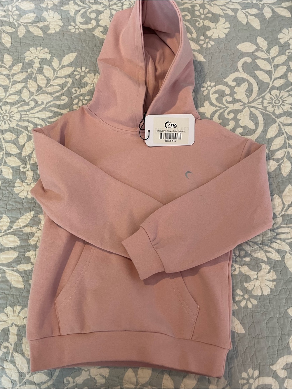 Zyia Girl's Muted Pink Relaxation Pocket Hoodie (4-5)